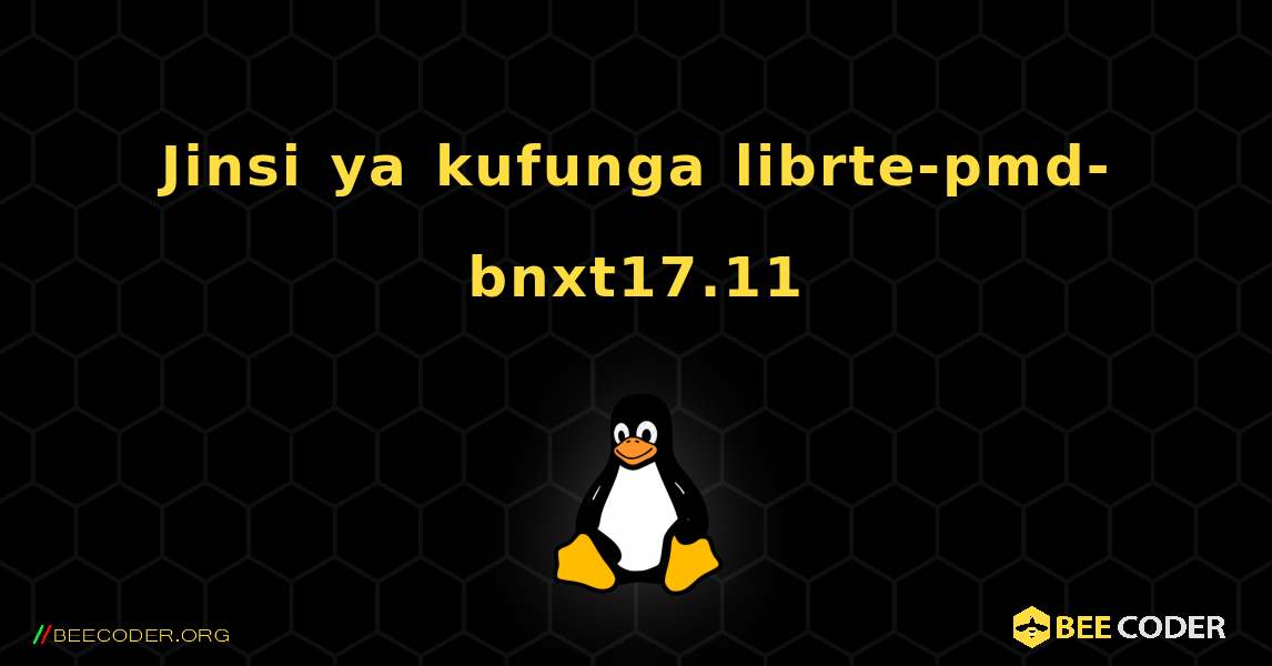 Jinsi ya kufunga librte-pmd-bnxt17.11 . Linux