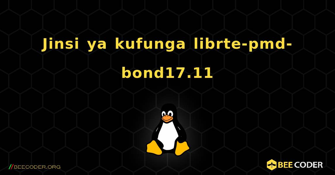 Jinsi ya kufunga librte-pmd-bond17.11 . Linux