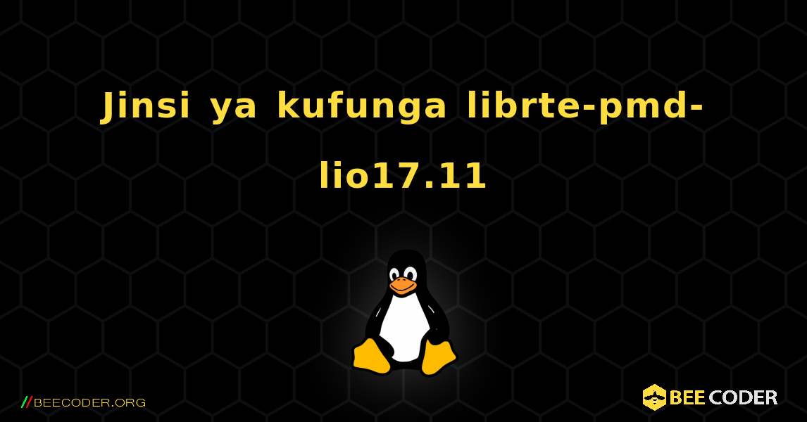 Jinsi ya kufunga librte-pmd-lio17.11 . Linux