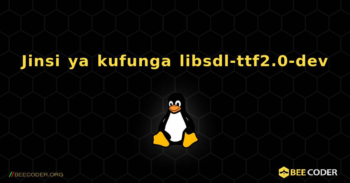 Jinsi ya kufunga libsdl-ttf2.0-dev . Linux