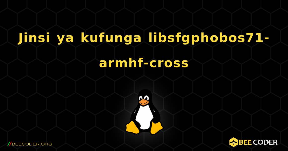 Jinsi ya kufunga libsfgphobos71-armhf-cross . Linux