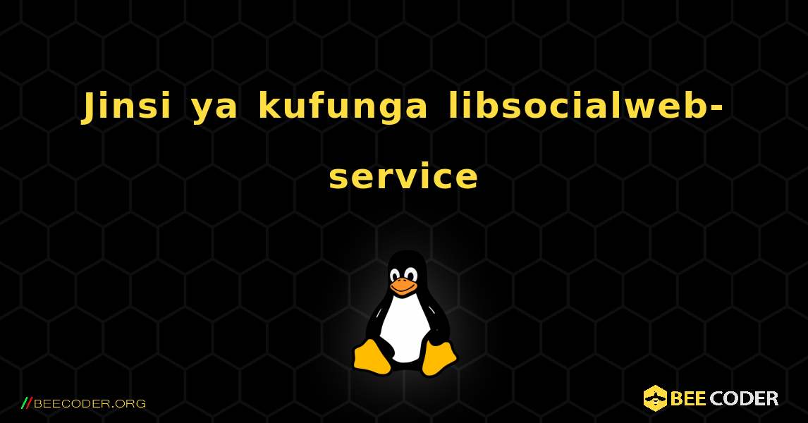Jinsi ya kufunga libsocialweb-service . Linux