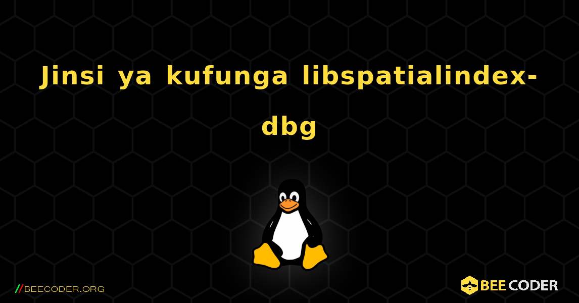 Jinsi ya kufunga libspatialindex-dbg . Linux