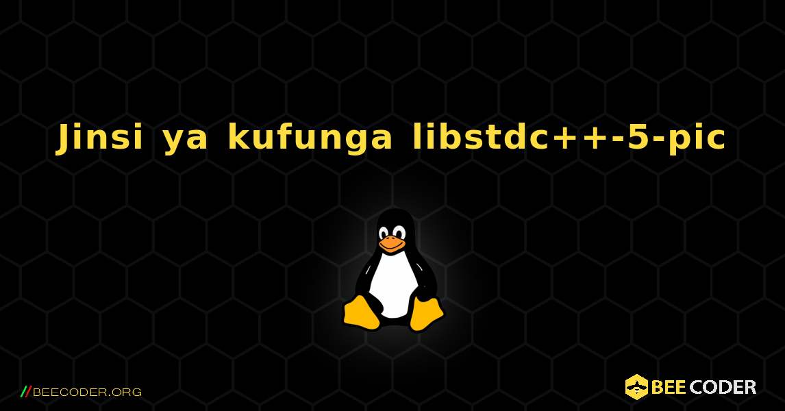 Jinsi ya kufunga libstdc++-5-pic . Linux