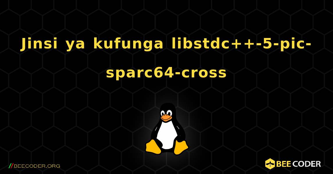 Jinsi ya kufunga libstdc++-5-pic-sparc64-cross . Linux