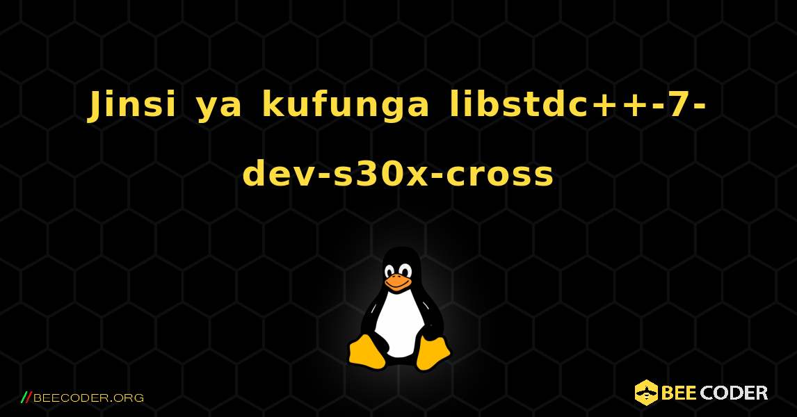 Jinsi ya kufunga libstdc++-7-dev-s30x-cross . Linux