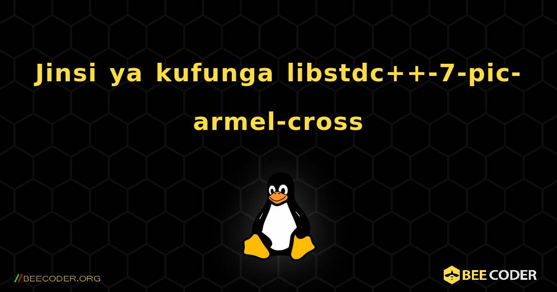 Jinsi ya kufunga libstdc++-7-pic-armel-cross . Linux