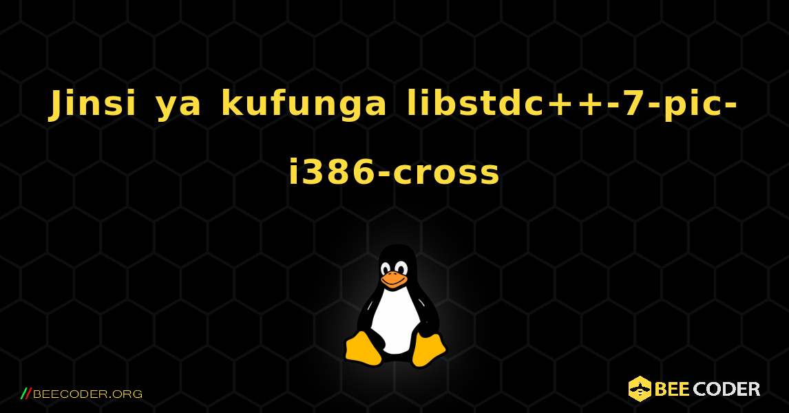 Jinsi ya kufunga libstdc++-7-pic-i386-cross . Linux