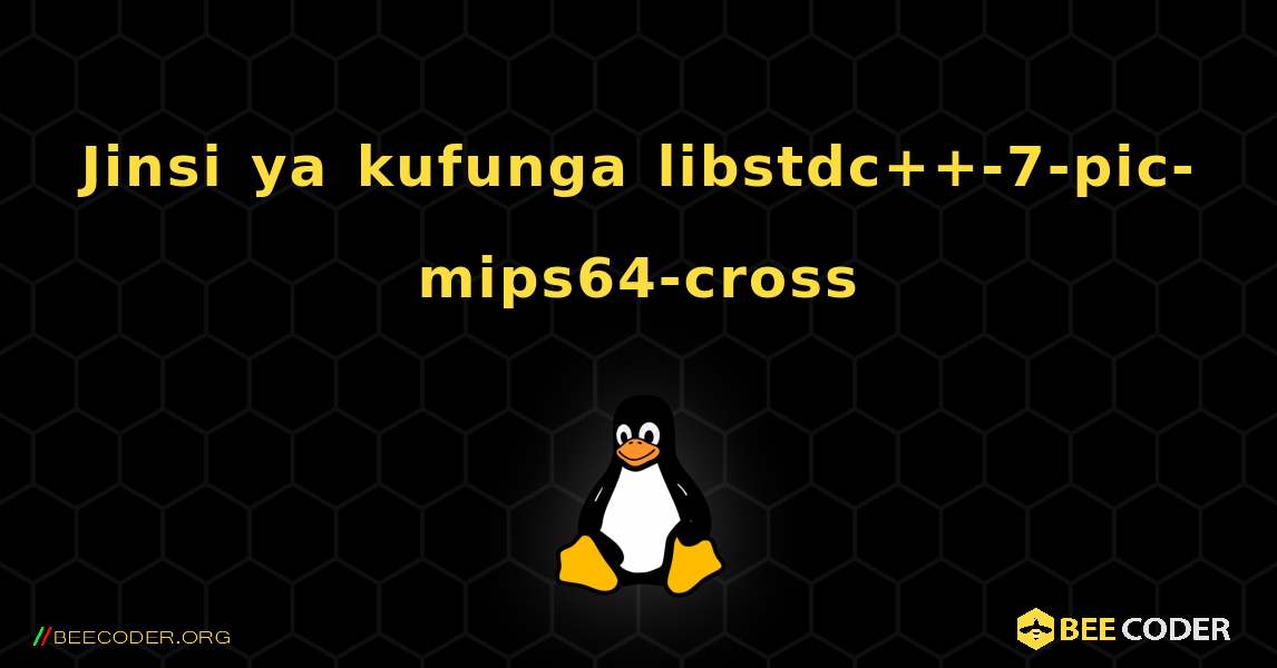 Jinsi ya kufunga libstdc++-7-pic-mips64-cross . Linux