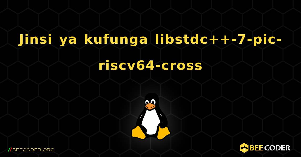 Jinsi ya kufunga libstdc++-7-pic-riscv64-cross . Linux