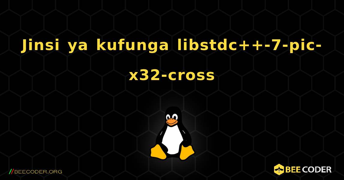 Jinsi ya kufunga libstdc++-7-pic-x32-cross . Linux