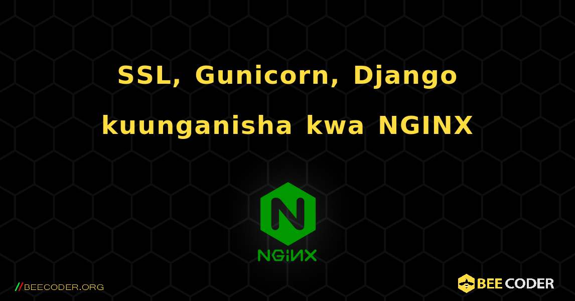 SSL, Gunicorn, Django kuunganisha kwa NGINX. NGINX