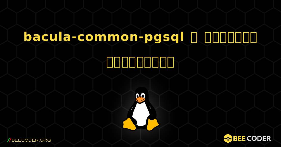 bacula-common-pgsql  ஐ எவ்வாறு நிறுவுவது. Linux