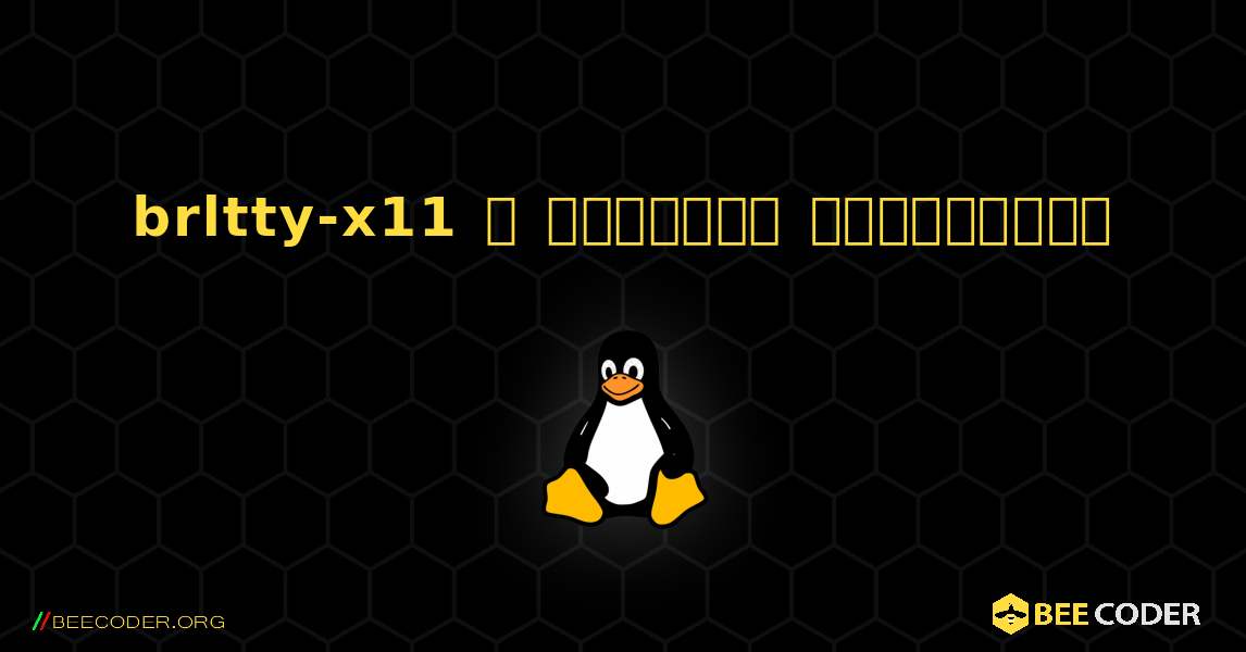 brltty-x11  ஐ எவ்வாறு நிறுவுவது. Linux