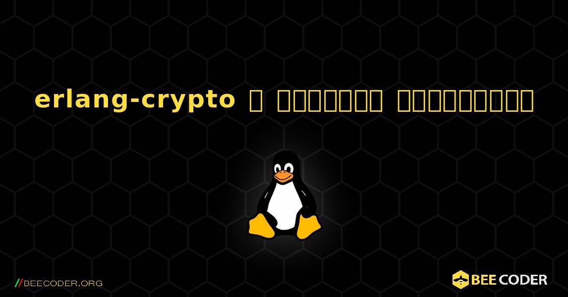 erlang-crypto  ஐ எவ்வாறு நிறுவுவது. Linux