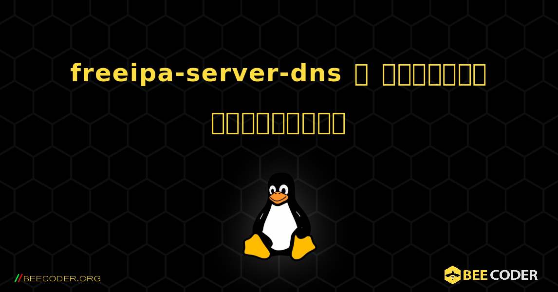 freeipa-server-dns  ஐ எவ்வாறு நிறுவுவது. Linux