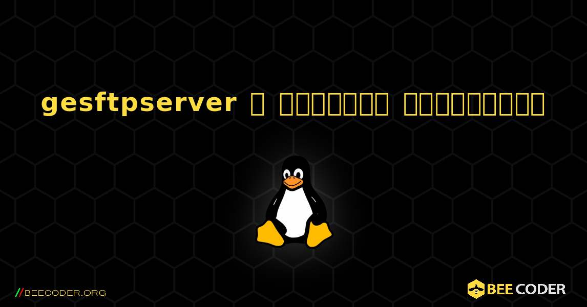 gesftpserver  ஐ எவ்வாறு நிறுவுவது. Linux
