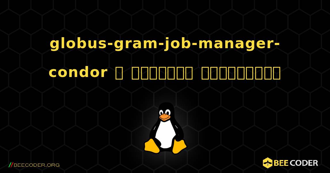 globus-gram-job-manager-condor  ஐ எவ்வாறு நிறுவுவது. Linux