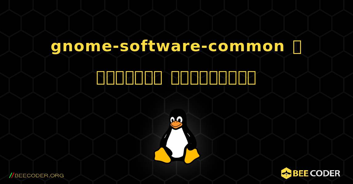 gnome-software-common  ஐ எவ்வாறு நிறுவுவது. Linux