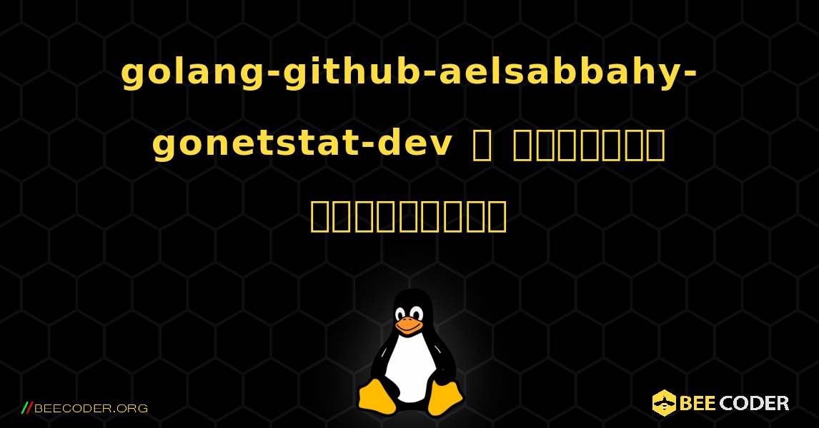 golang-github-aelsabbahy-gonetstat-dev  ஐ எவ்வாறு நிறுவுவது. Linux