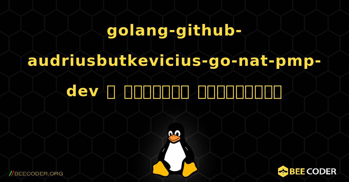 golang-github-audriusbutkevicius-go-nat-pmp-dev  ஐ எவ்வாறு நிறுவுவது. Linux