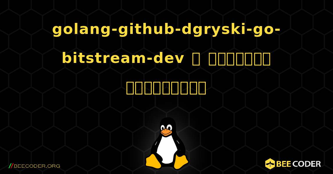 golang-github-dgryski-go-bitstream-dev  ஐ எவ்வாறு நிறுவுவது. Linux