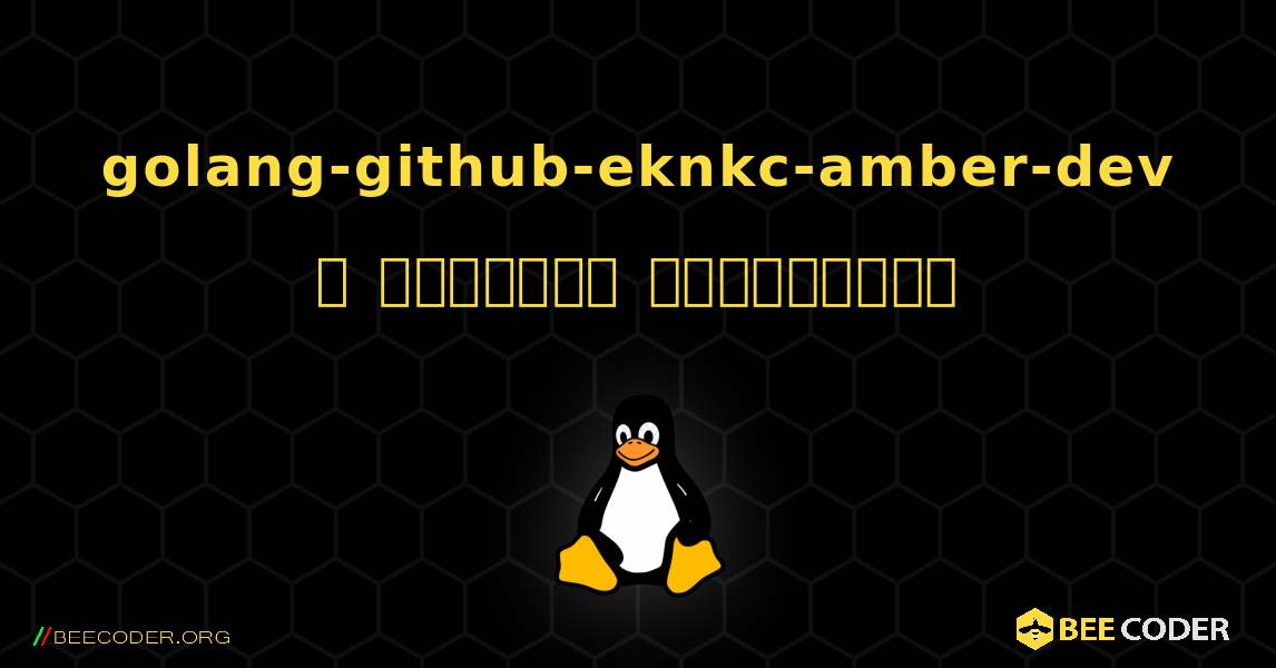 golang-github-eknkc-amber-dev  ஐ எவ்வாறு நிறுவுவது. Linux