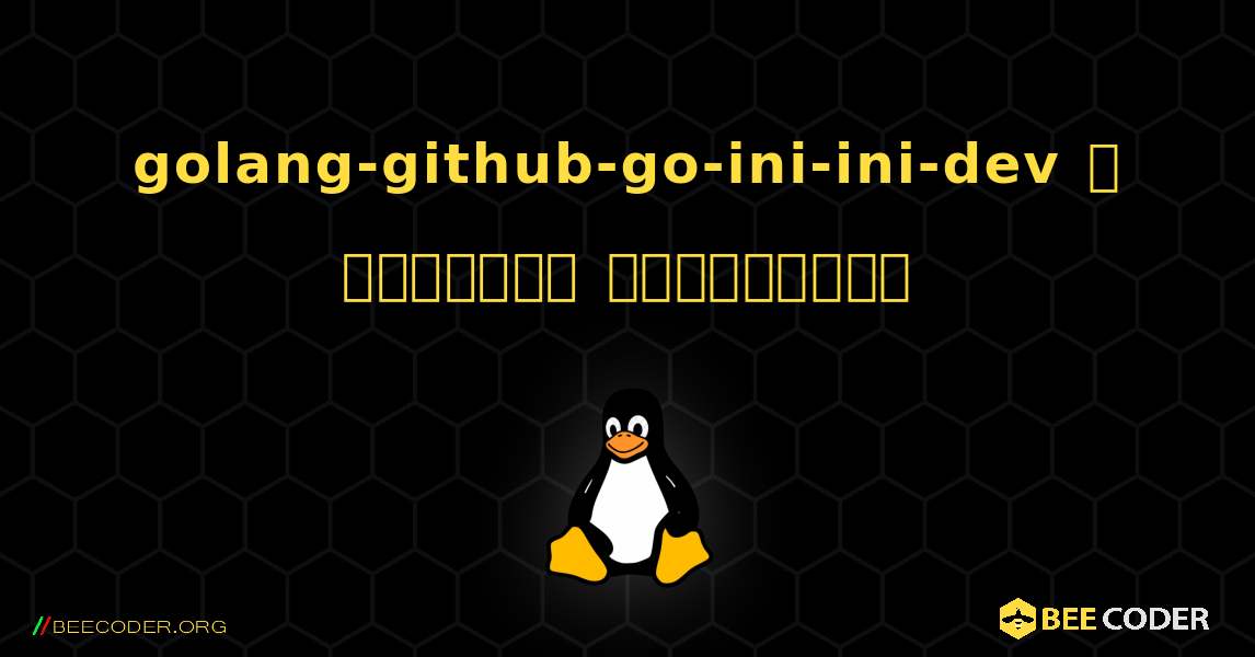golang-github-go-ini-ini-dev  ஐ எவ்வாறு நிறுவுவது. Linux