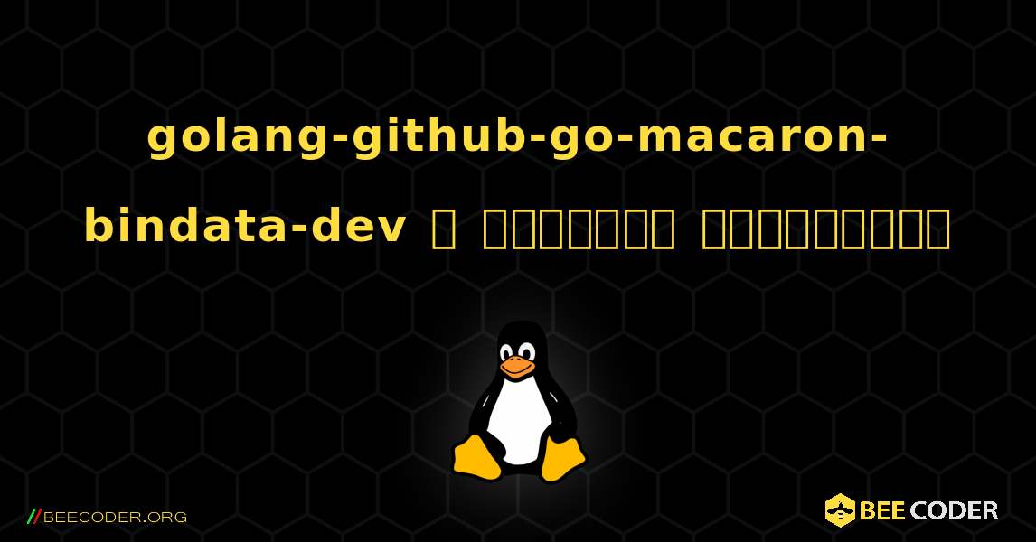 golang-github-go-macaron-bindata-dev  ஐ எவ்வாறு நிறுவுவது. Linux