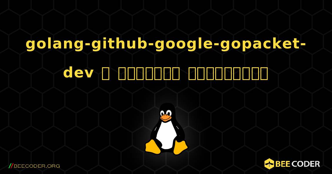 golang-github-google-gopacket-dev  ஐ எவ்வாறு நிறுவுவது. Linux