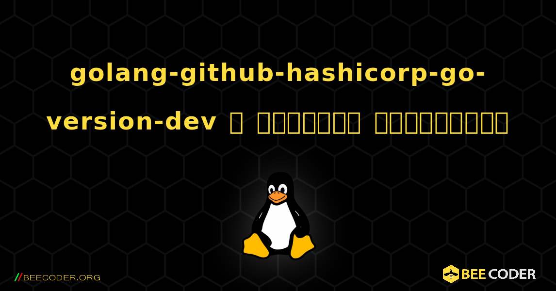 golang-github-hashicorp-go-version-dev  ஐ எவ்வாறு நிறுவுவது. Linux