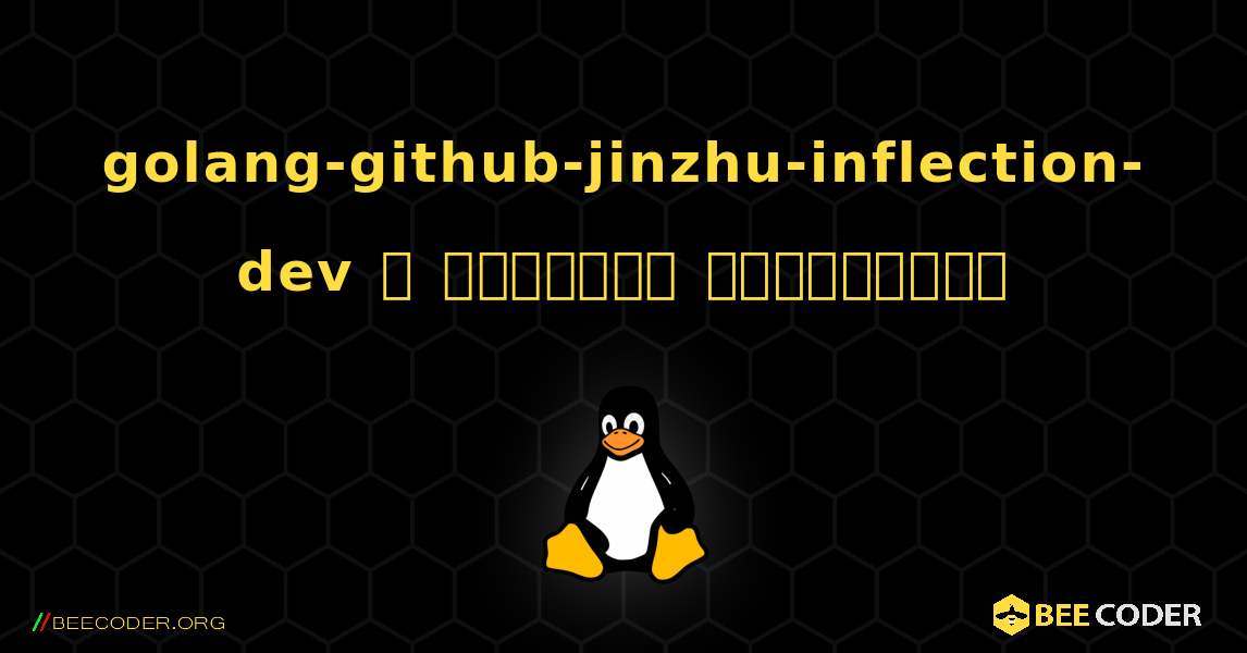 golang-github-jinzhu-inflection-dev  ஐ எவ்வாறு நிறுவுவது. Linux