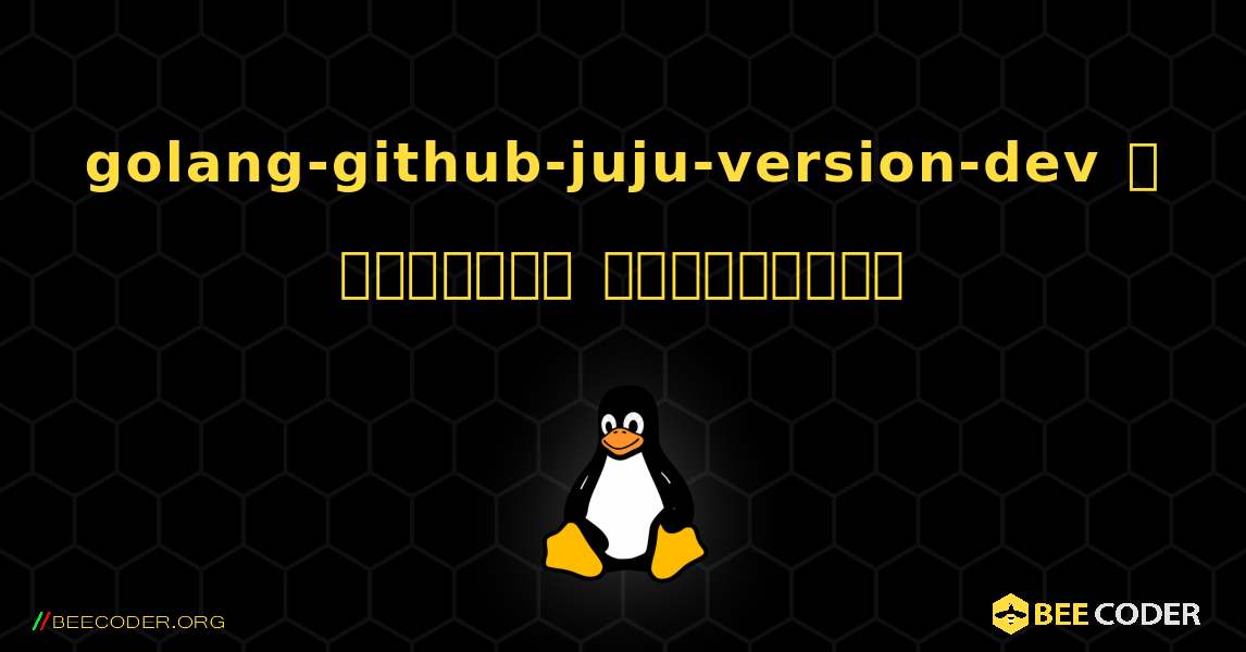 golang-github-juju-version-dev  ஐ எவ்வாறு நிறுவுவது. Linux