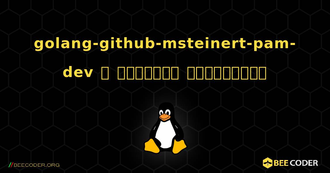 golang-github-msteinert-pam-dev  ஐ எவ்வாறு நிறுவுவது. Linux