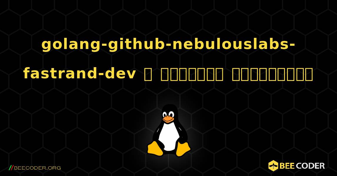 golang-github-nebulouslabs-fastrand-dev  ஐ எவ்வாறு நிறுவுவது. Linux