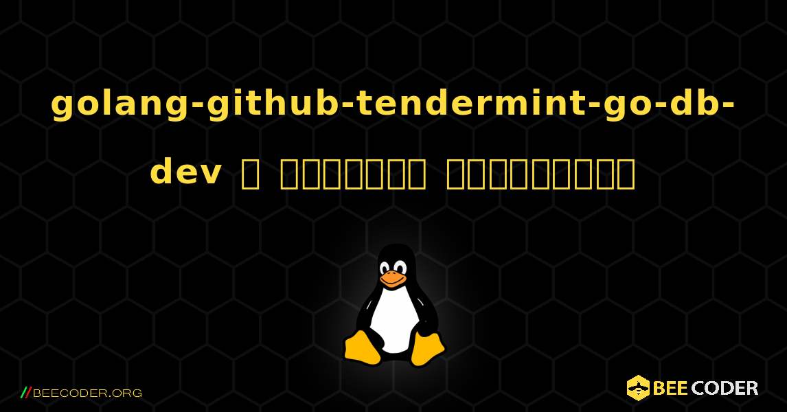 golang-github-tendermint-go-db-dev  ஐ எவ்வாறு நிறுவுவது. Linux