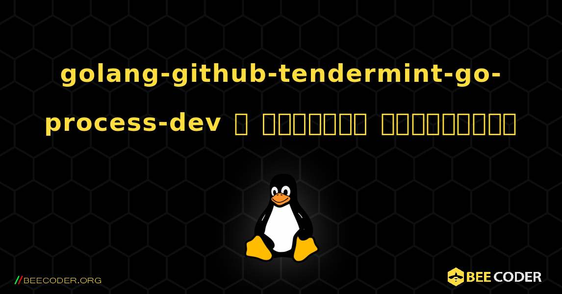 golang-github-tendermint-go-process-dev  ஐ எவ்வாறு நிறுவுவது. Linux