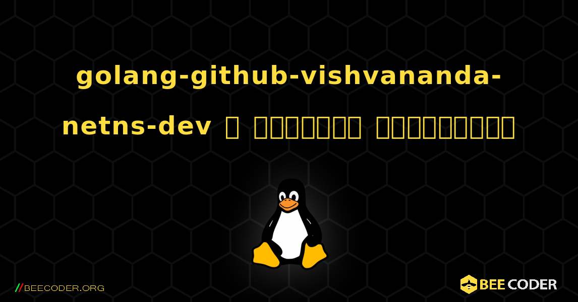 golang-github-vishvananda-netns-dev  ஐ எவ்வாறு நிறுவுவது. Linux