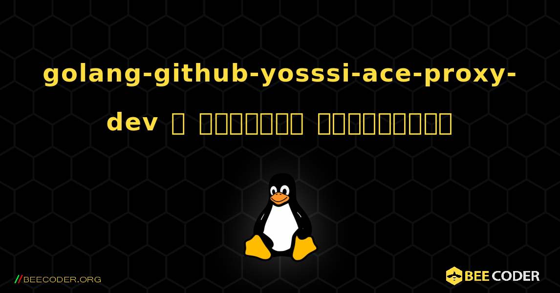 golang-github-yosssi-ace-proxy-dev  ஐ எவ்வாறு நிறுவுவது. Linux