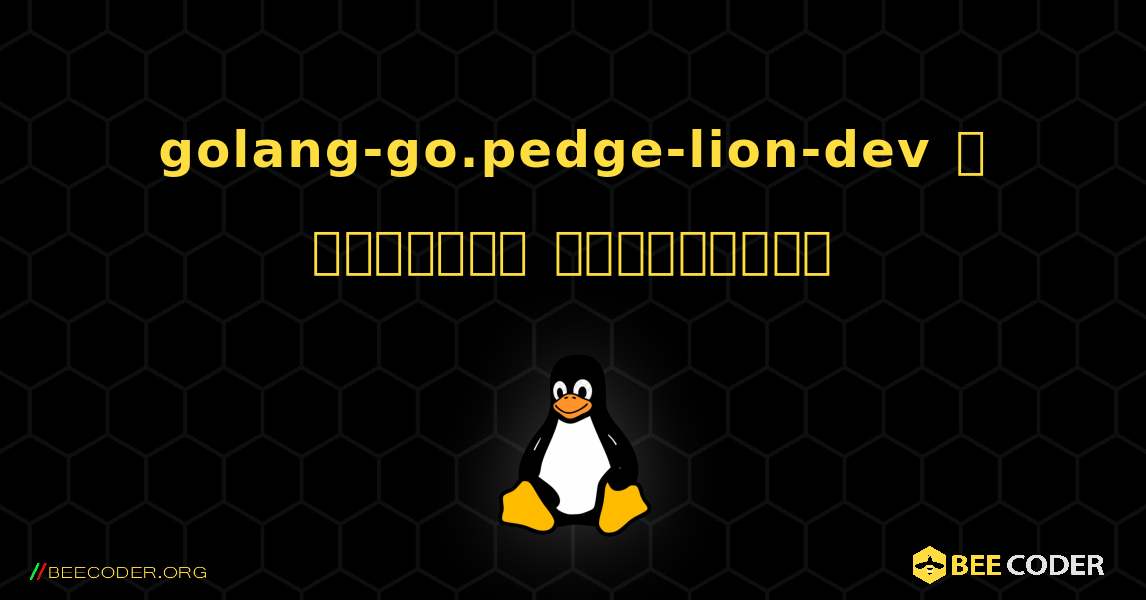 golang-go.pedge-lion-dev  ஐ எவ்வாறு நிறுவுவது. Linux