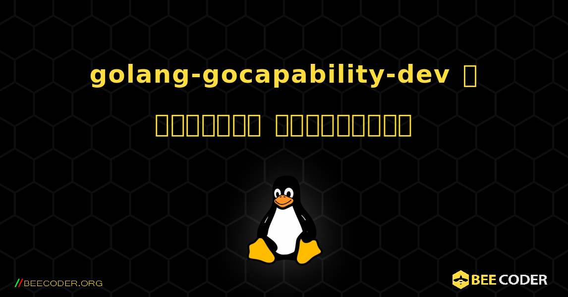 golang-gocapability-dev  ஐ எவ்வாறு நிறுவுவது. Linux