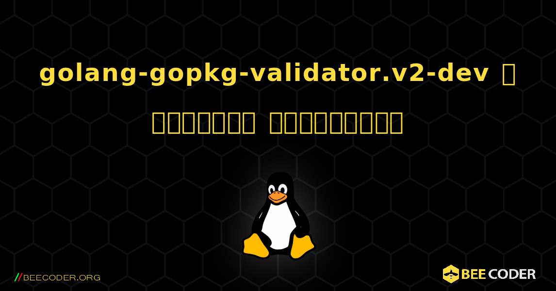 golang-gopkg-validator.v2-dev  ஐ எவ்வாறு நிறுவுவது. Linux