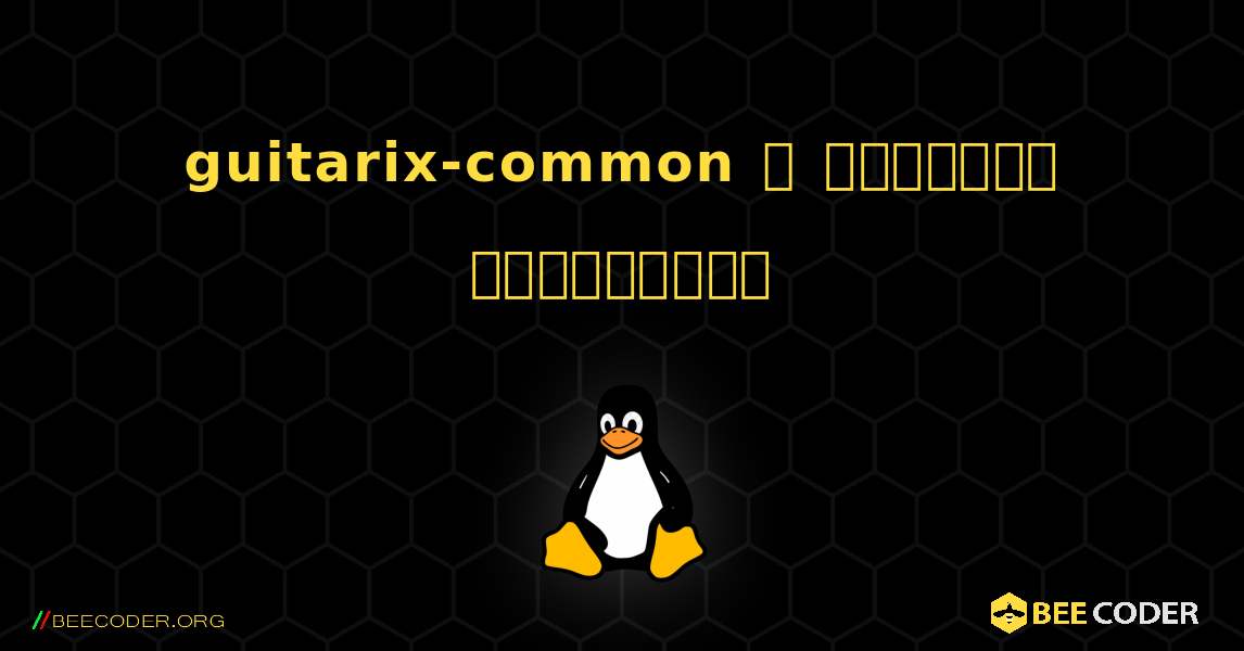 guitarix-common  ஐ எவ்வாறு நிறுவுவது. Linux