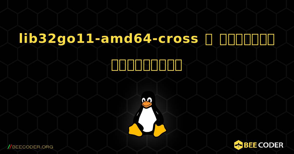 lib32go11-amd64-cross  ஐ எவ்வாறு நிறுவுவது. Linux