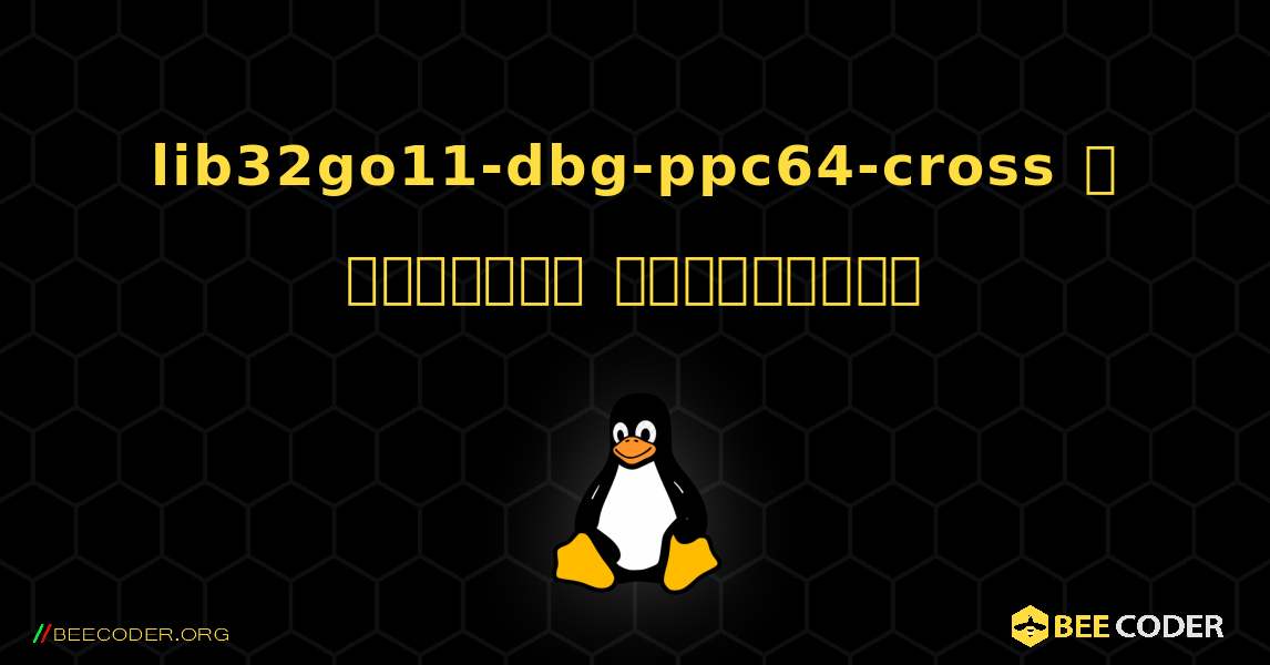 lib32go11-dbg-ppc64-cross  ஐ எவ்வாறு நிறுவுவது. Linux