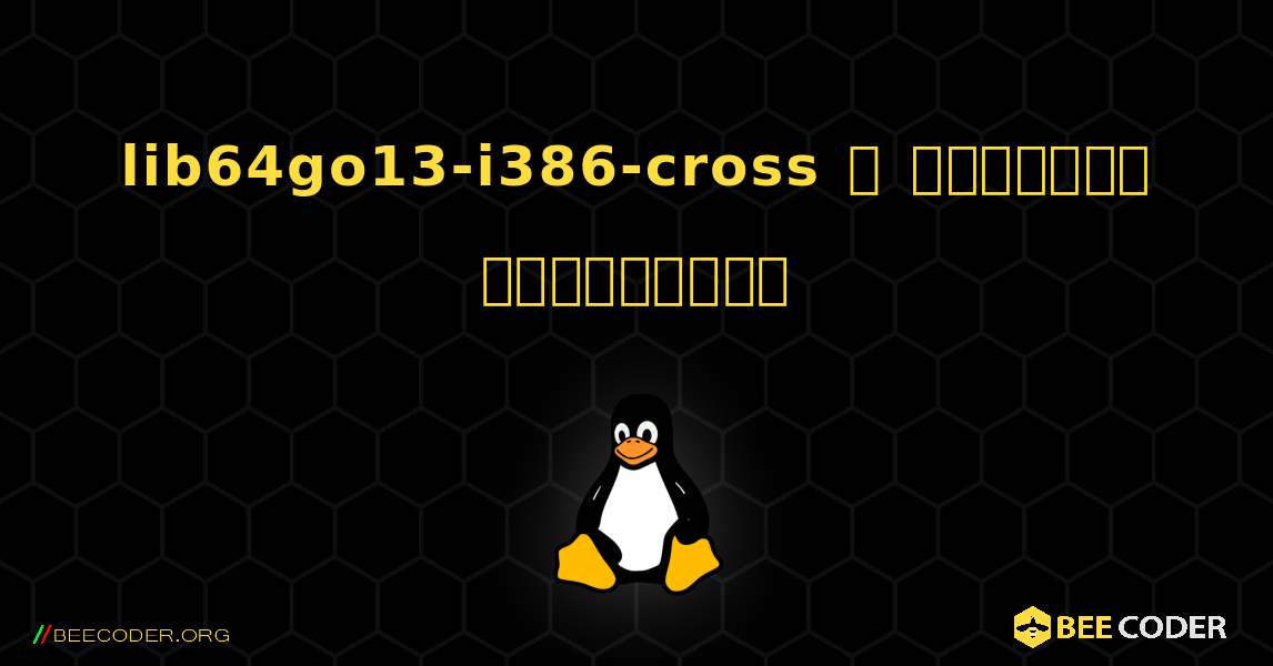 lib64go13-i386-cross  ஐ எவ்வாறு நிறுவுவது. Linux