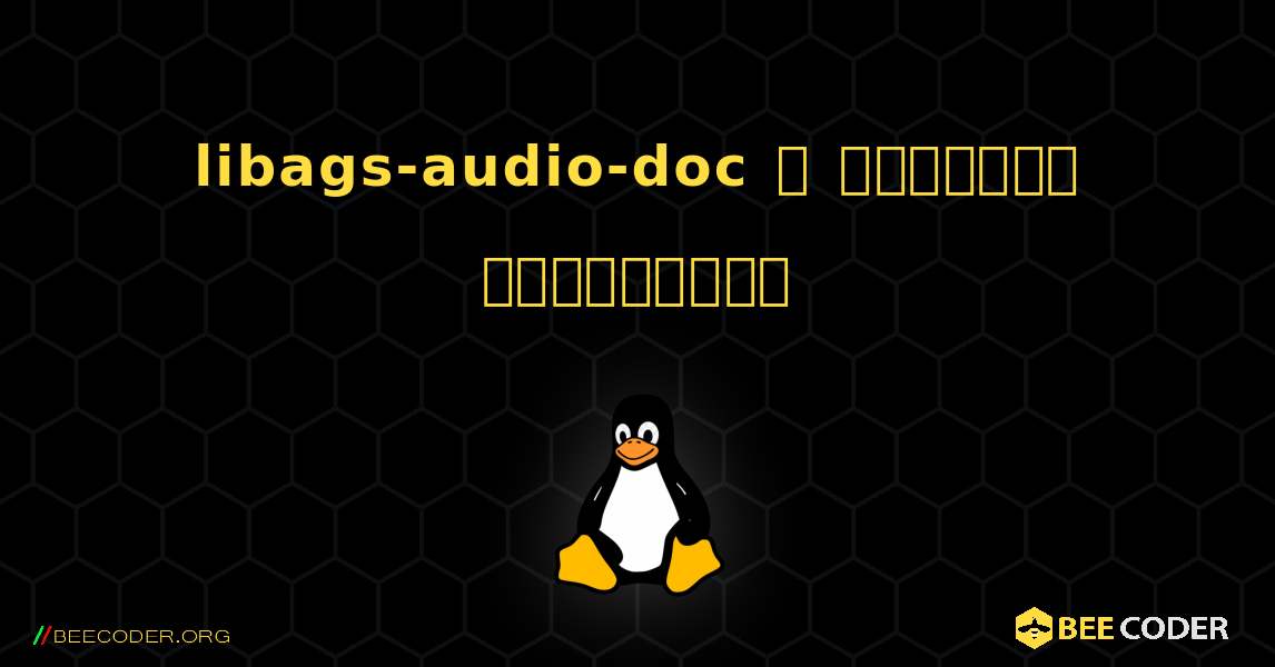 libags-audio-doc  ஐ எவ்வாறு நிறுவுவது. Linux