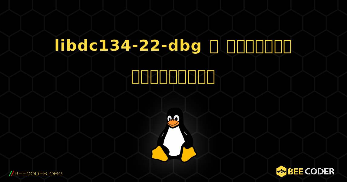 libdc134-22-dbg  ஐ எவ்வாறு நிறுவுவது. Linux