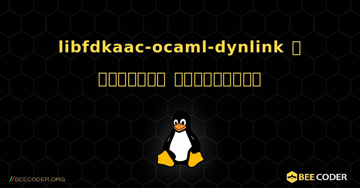 libfdkaac-ocaml-dynlink  ஐ எவ்வாறு நிறுவுவது. Linux