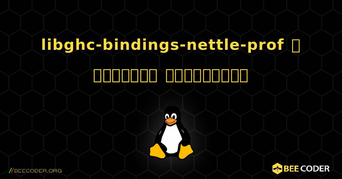 libghc-bindings-nettle-prof  ஐ எவ்வாறு நிறுவுவது. Linux